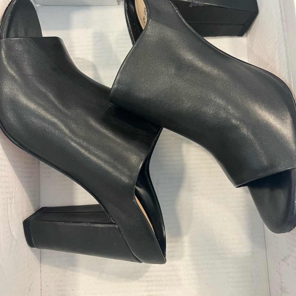 Black Women’s Open Toe Mules